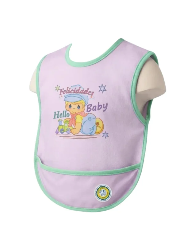 babero grande con bolsas inferiores verde aqua Babero Tipo Chaleco Impermeable con Bolsillo Recolector
